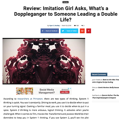 Review: Imitation Girl Asks, What’s a Doppleganger to Someone Leading a Double Life?